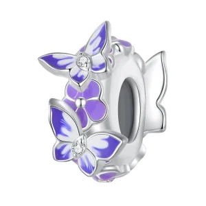 (imagine pentru) Spacer stil Pandora cu fluture - SCC2462