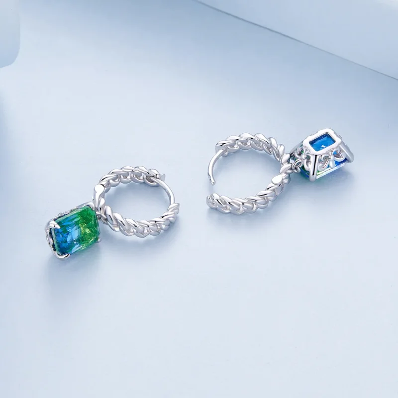 (imagine pentru) Stil Pandora cercei cu breloc - BSE887 - Vizualizare 4