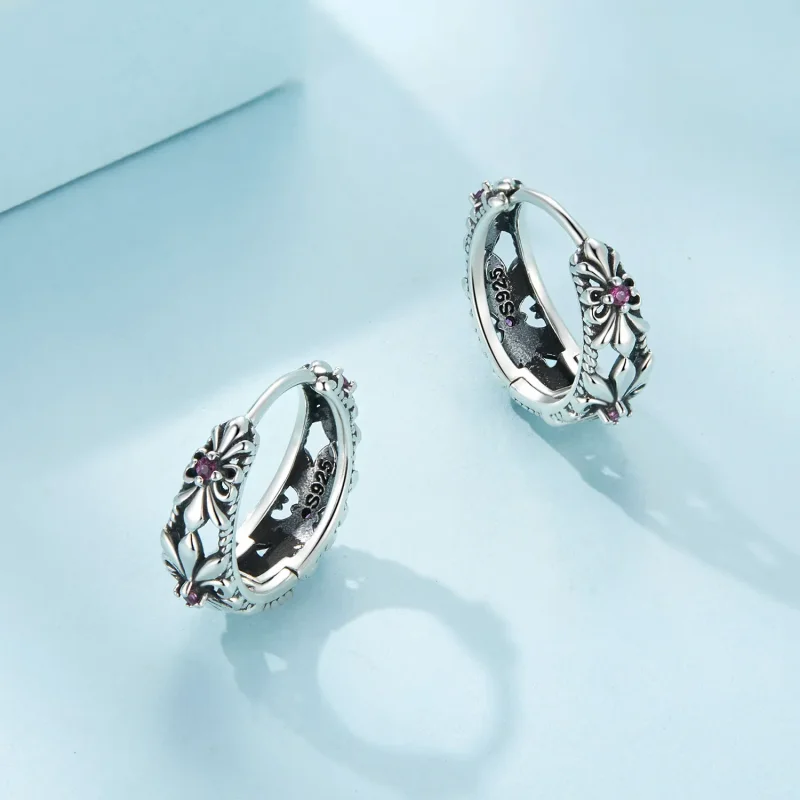 (imagine pentru) Stil Pandora Cercei cu cerc vintage Iris - SCE1649 - Vizualizare 3
