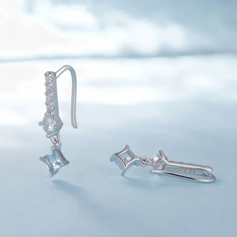 (imagine pentru) Stil Pandora - Cercei eleganți cu pandantive și pietre prețioase - SCE1586 - Vizualizare 2