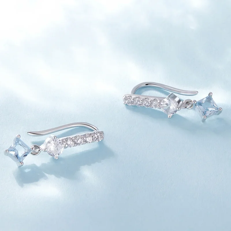 (imagine pentru) Stil Pandora - Cercei eleganți cu pandantive și pietre prețioase - SCE1586 - Vizualizare 3