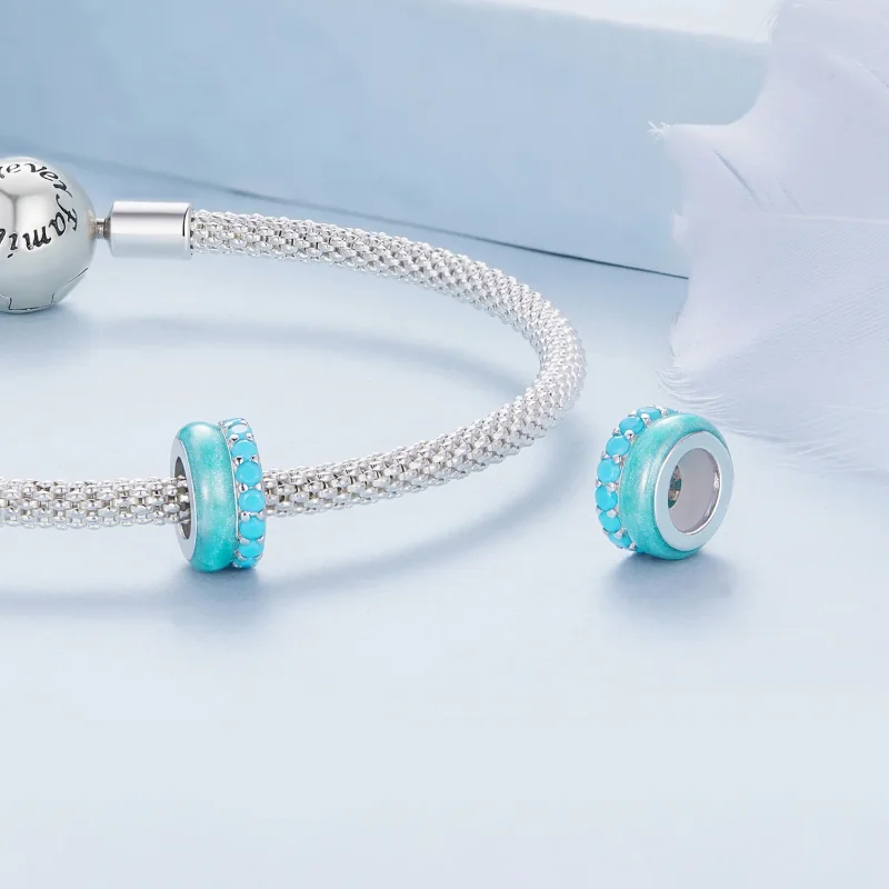 (imagine pentru) Stilul Pandora, capac de silicon albastru cu două straturi - BSC883-TQ - Vizualizare 4