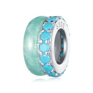 (imagine pentru) Stilul Pandora, capac de silicon albastru cu două straturi - BSC883-TQ