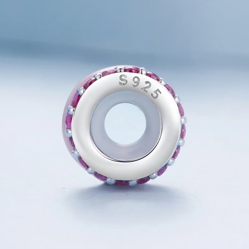 (imagine pentru) Stilul Pandora, roz, două straturi de spațiator din silicon - BSC883-PK - Vizualizare 3