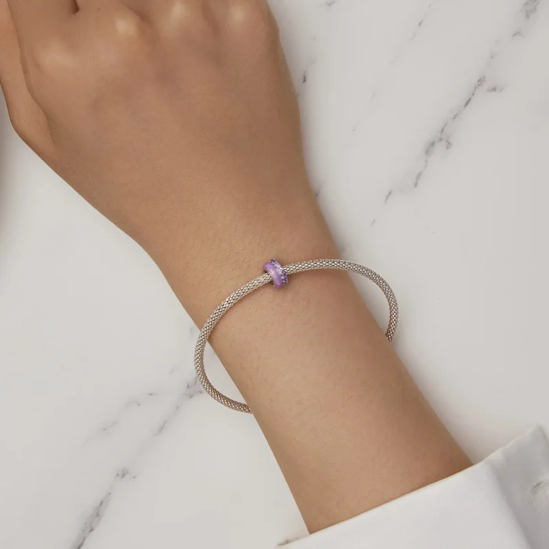 (imagine pentru) Stilul Pandora Spacer din silicon violet cu două straturi - BSC883-VT - Vizualizare 6