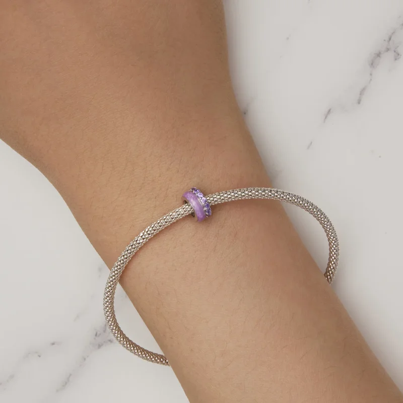 (imagine pentru) Stilul Pandora Spacer din silicon violet cu două straturi - BSC883-VT - Vizualizare 7