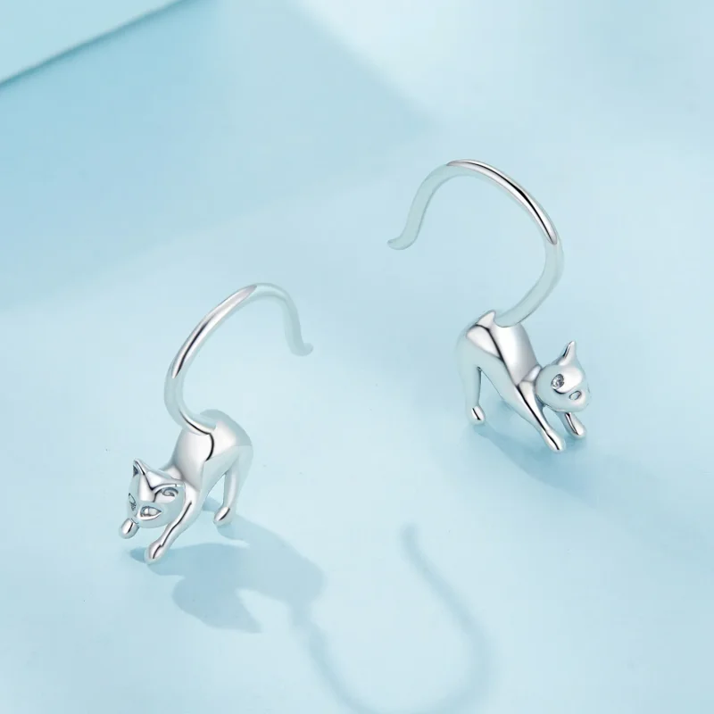 (imagine pentru) Stud Earrings Pandora Style Pisicuță - SCE1618 - Vizualizare 3