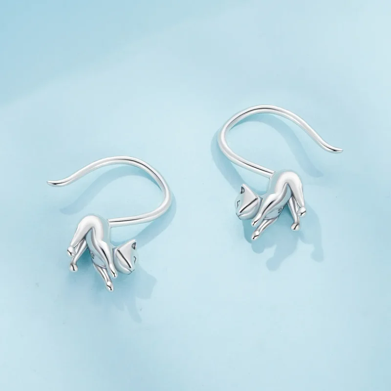 (imagine pentru) Stud Earrings Pandora Style Pisicuță - SCE1618 - Vizualizare 4