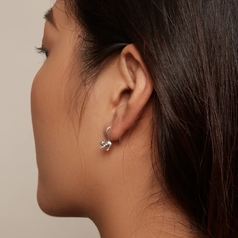 (imagine pentru) Stud Earrings Pandora Style Pisicuță - SCE1618 - Vizualizare 6