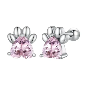(imagine pentru) Studs Pandora în stilul lănțișorului roz cu urme de cățel - SCE1574