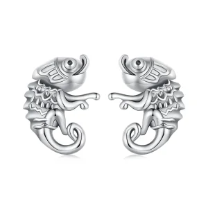 (imagine pentru) Studs-uri pentru urechi în stil Pandora cu șopârlă cameleonică - SCE1661