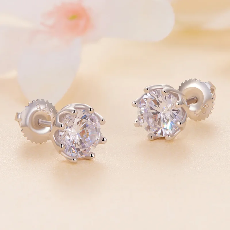 (imagine pentru) Studsuri exquisite Moissanite în stil Pandora (Două certificate) - MSE016-L - Vizualizare 4