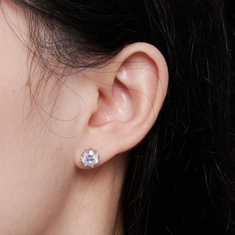 (imagine pentru) Studsuri exquisite Moissanite în stil Pandora (Două certificate) - MSE016-L - Vizualizare 5