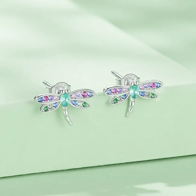(imagine pentru) Studuri cercei Dragonfly în stil Pandora - BSE795 - Vizualizare 2