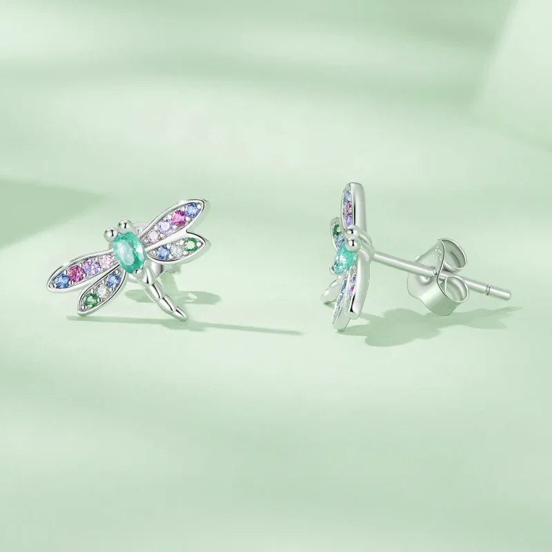 (imagine pentru) Studuri cercei Dragonfly în stil Pandora - BSE795 - Vizualizare 3