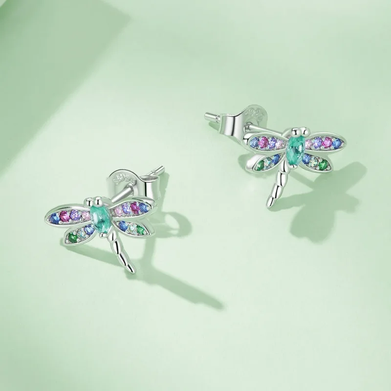 (imagine pentru) Studuri cercei Dragonfly în stil Pandora - BSE795 - Vizualizare 4