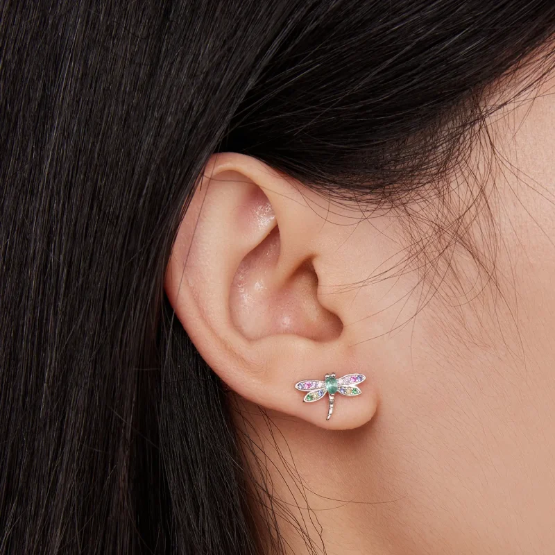 (imagine pentru) Studuri cercei Dragonfly în stil Pandora - BSE795 - Vizualizare 5