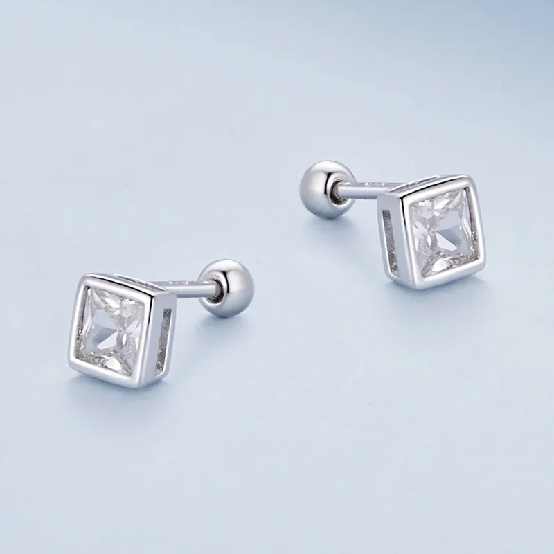 (imagine pentru) Studuri de tip Pandora cu zirconiu în stil de prințesă - BSE885-L - Vizualizare 3