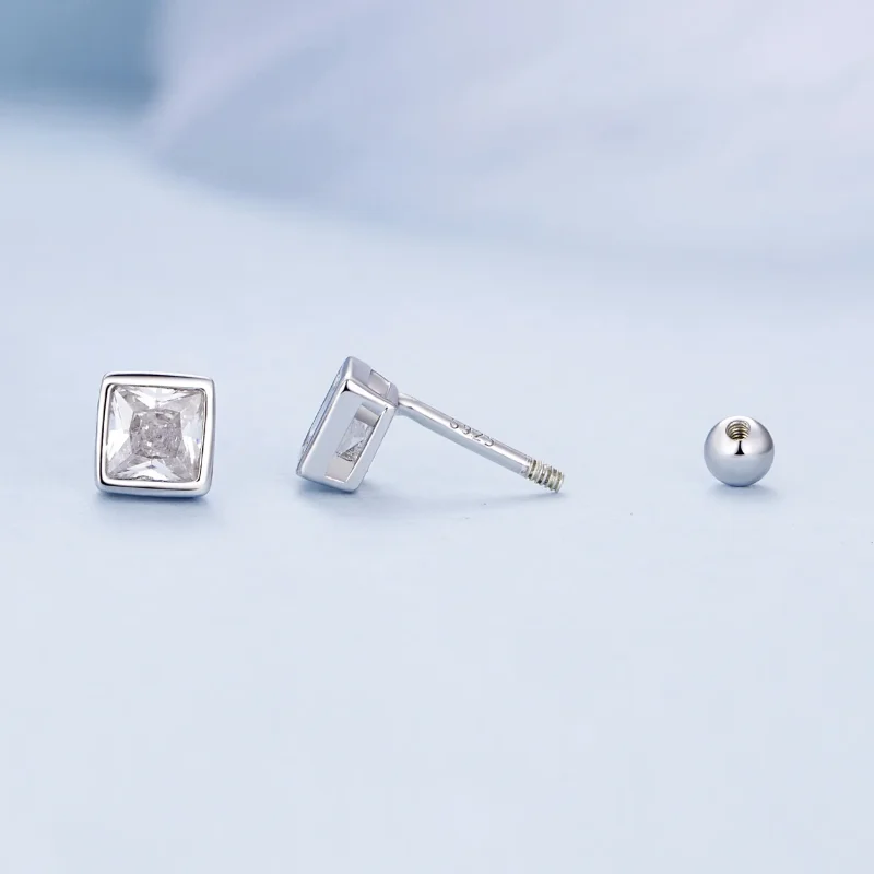 (imagine pentru) Studuri de tip Pandora cu zirconiu în stil de prințesă - BSE885-L - Vizualizare 4