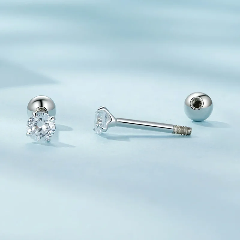(imagine pentru) Studurile de urechi Pandora Style cu zirconiu alb - SCE1646-S - Vizualizare 4