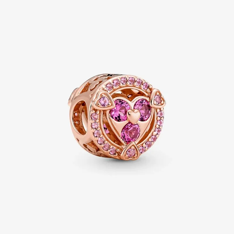 (imagine pentru) Dezvăluie dragostea ta Sparkling Hearts Button Talismane - 780796C02
