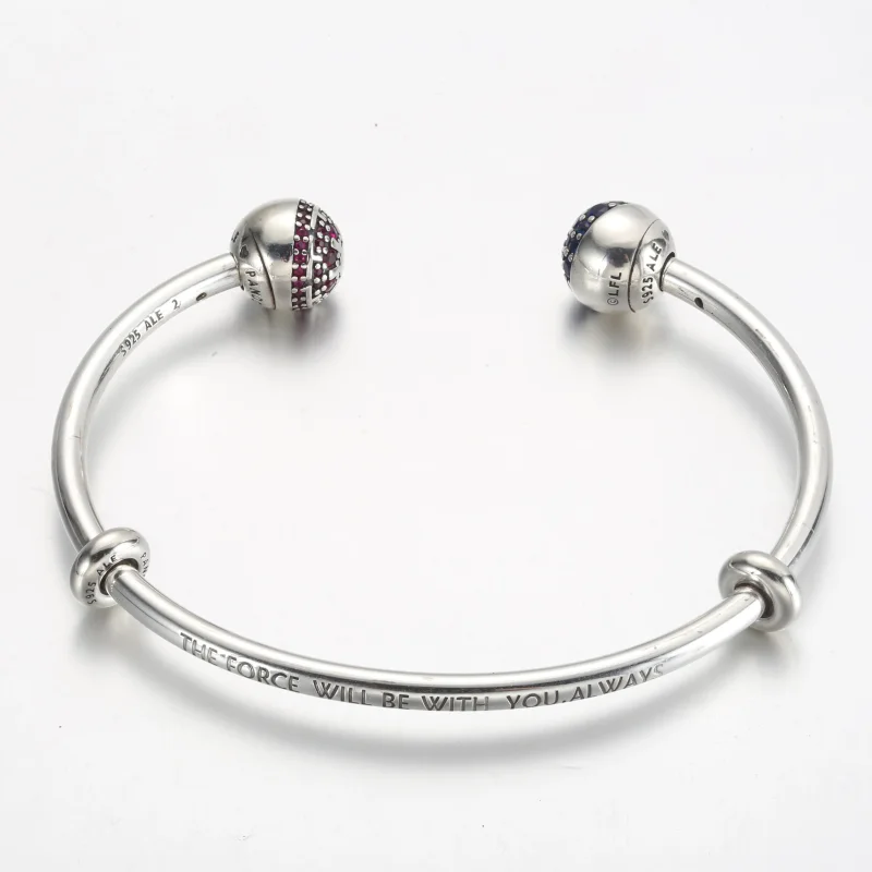 (imagine pentru) Brațară deschisă cu logo Pandora Moments Star Wars™ Light & Dark Side - 591139C0 - Vizualizare 3