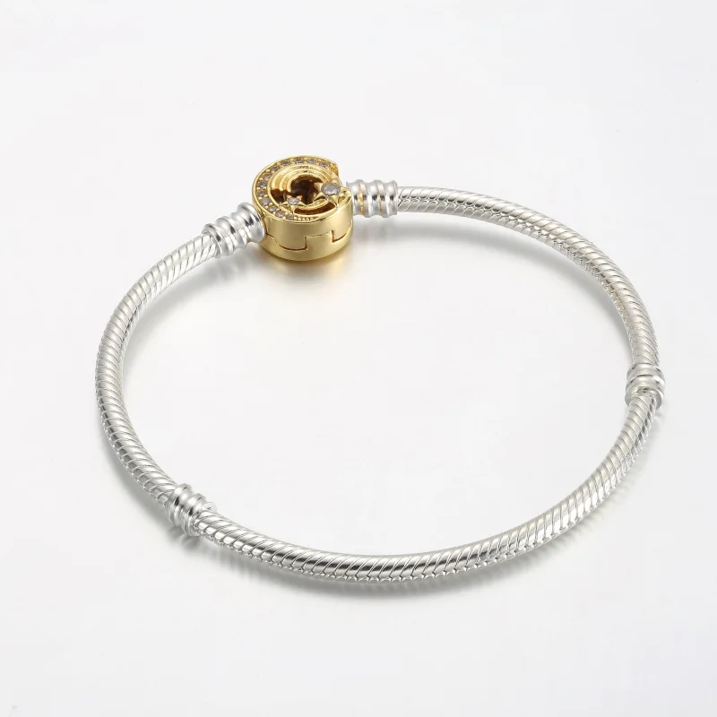 (imagine pentru) Bratara Pandora Moments Shooting Star Clasp Snake Chain - 562205C01 - Vizualizare 2