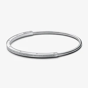 (imagine pentru) Brățară fixă pavé I-D Pandora Signature - 592313C01