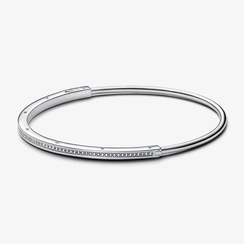 (imagine pentru) Brățară fixă pavé I-D Pandora Signature - 592313C01