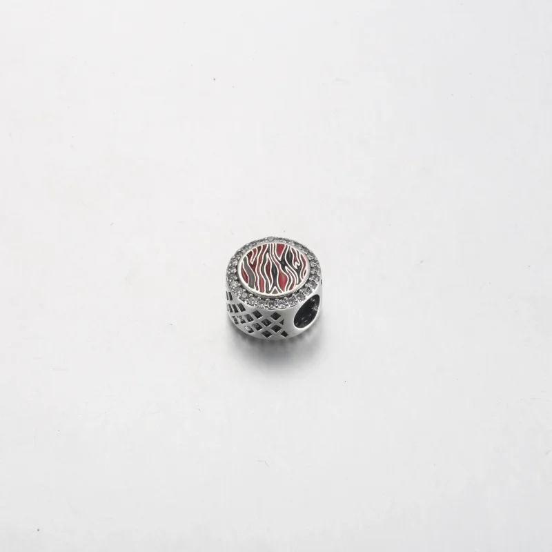 (imagine pentru) Breloc din argint sterling cu imprimeu zebră roz - 792016CZ_E026 - Vizualizare 3