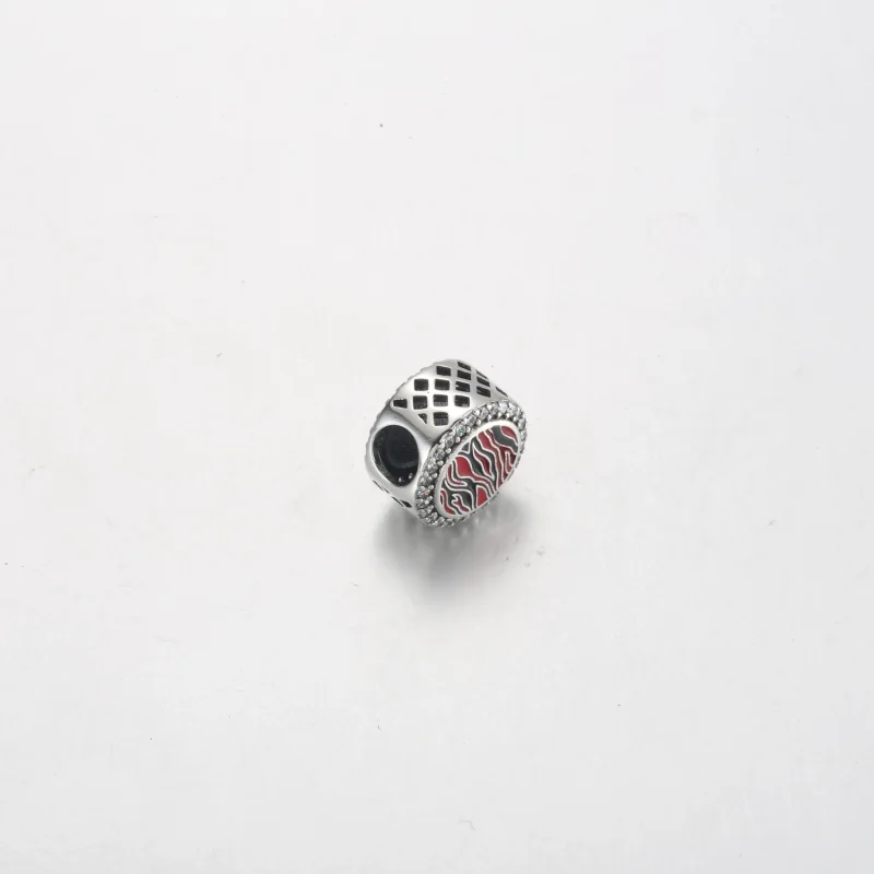 (imagine pentru) Breloc din argint sterling cu imprimeu zebră roz - 792016CZ_E026 - Vizualizare 4