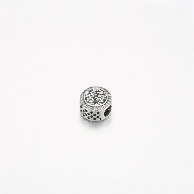 (imagine pentru) Breloc negru din argint sterling cu imprimeu leopard - 792016CZ_E023 - Vizualizare 2