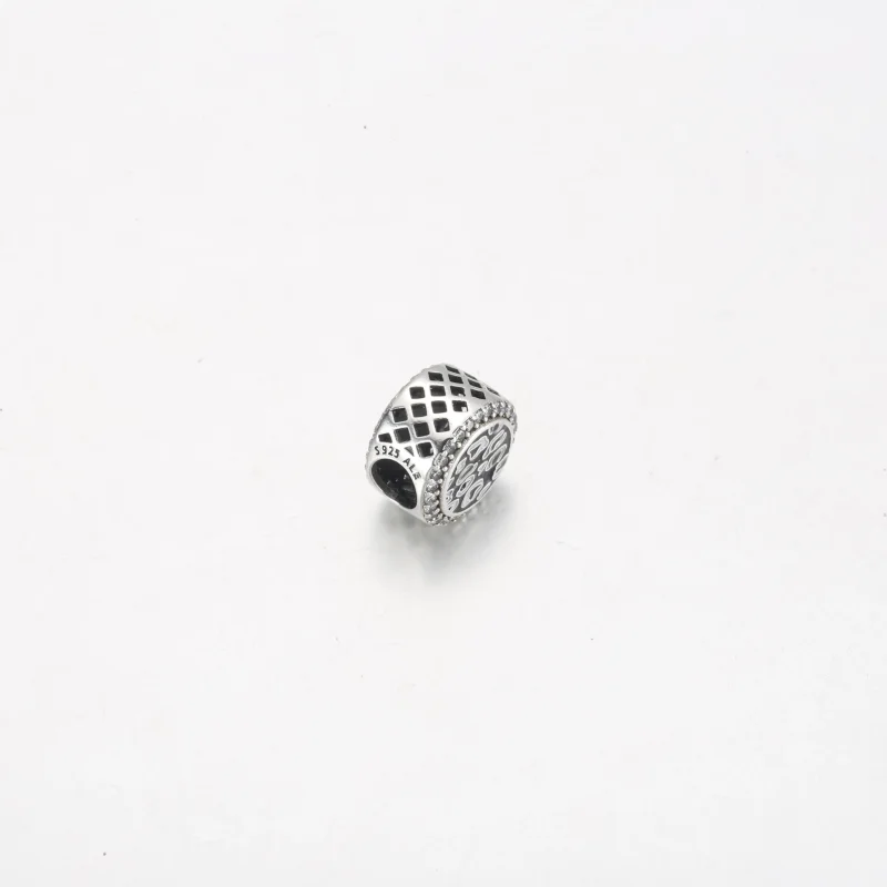 (imagine pentru) Breloc negru din argint sterling cu imprimeu leopard - 792016CZ_E023 - Vizualizare 3