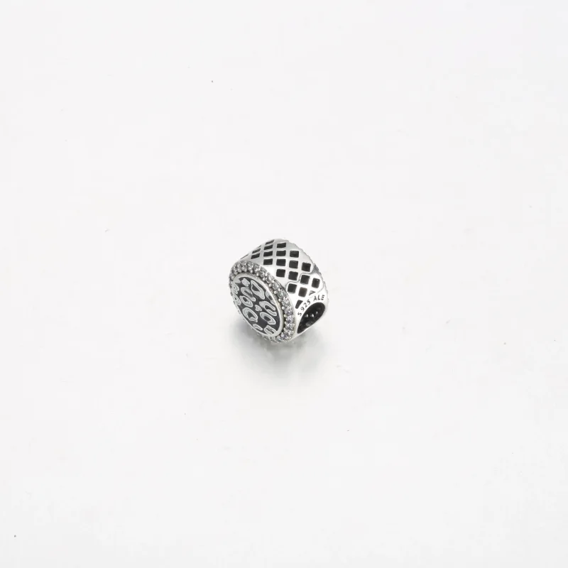 (imagine pentru) Breloc negru din argint sterling cu imprimeu leopard - 792016CZ_E023 - Vizualizare 4