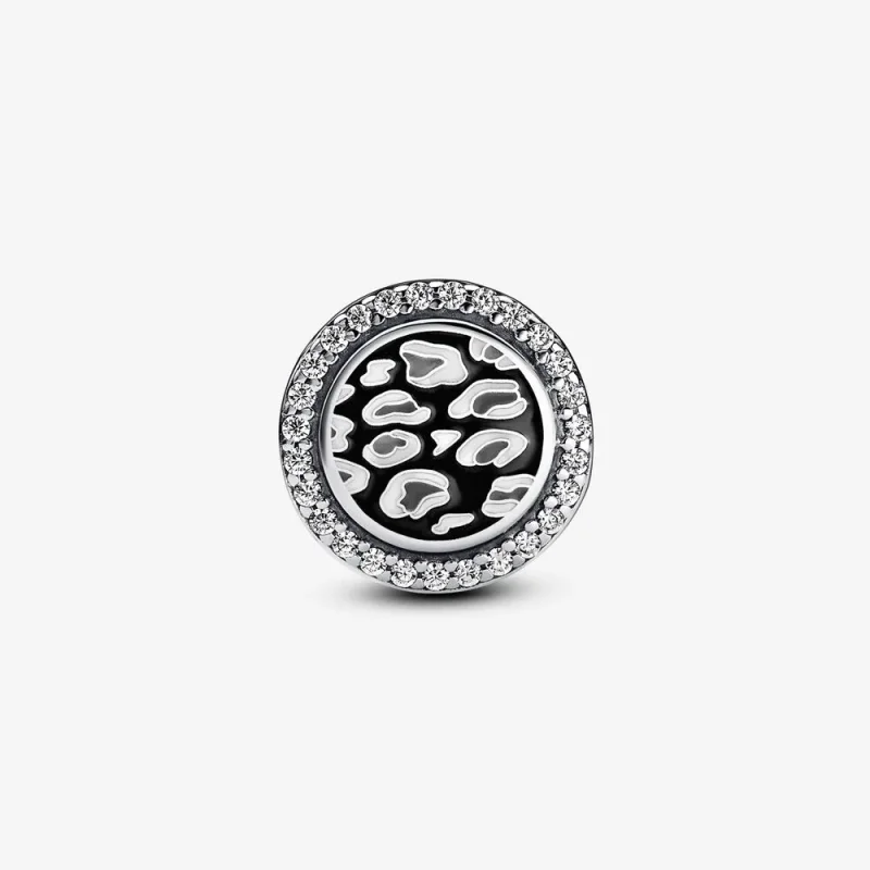 (imagine pentru) Breloc negru din argint sterling cu imprimeu leopard - 792016CZ_E023 - Vizualizare 6