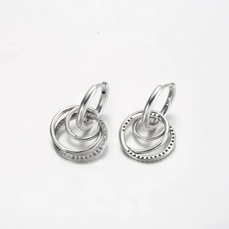 (imagine pentru) Cercei cu cerc Family Always Encircled - 291156C01 - Vizualizare 3