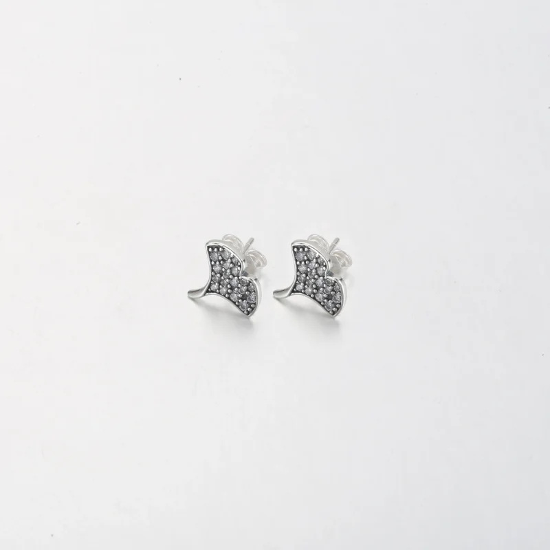 (imagine pentru) Cercei tip ginkgo din argint sterling - 292439C01 - Vizualizare 2