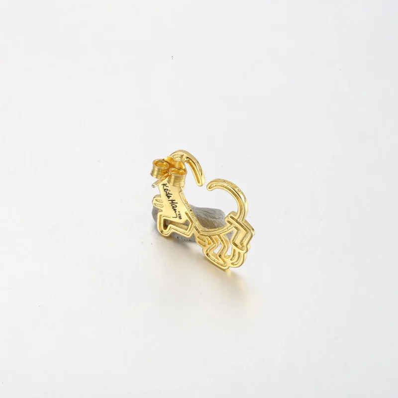 (imagine pentru) Cercel cu știfturi Keith Haring™ x Pandora Walking Heart - 262221C01 - Vizualizare 3