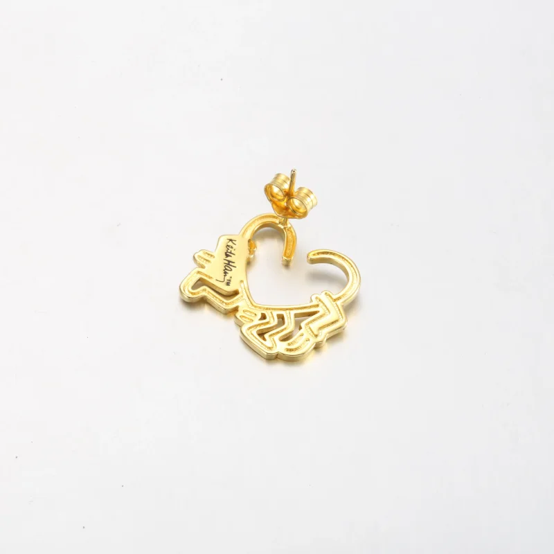 (imagine pentru) Cercel cu știfturi Keith Haring™ x Pandora Walking Heart - 262221C01 - Vizualizare 4