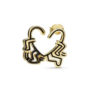 (imagine pentru) Cercel cu știfturi Keith Haring™ x Pandora Walking Heart - 262221C01