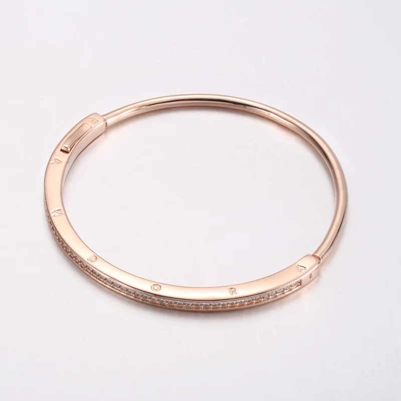 (imagine pentru) Brățară fixă pavé I-D Pandora Signature - 582313C01 - Vizualizare 2