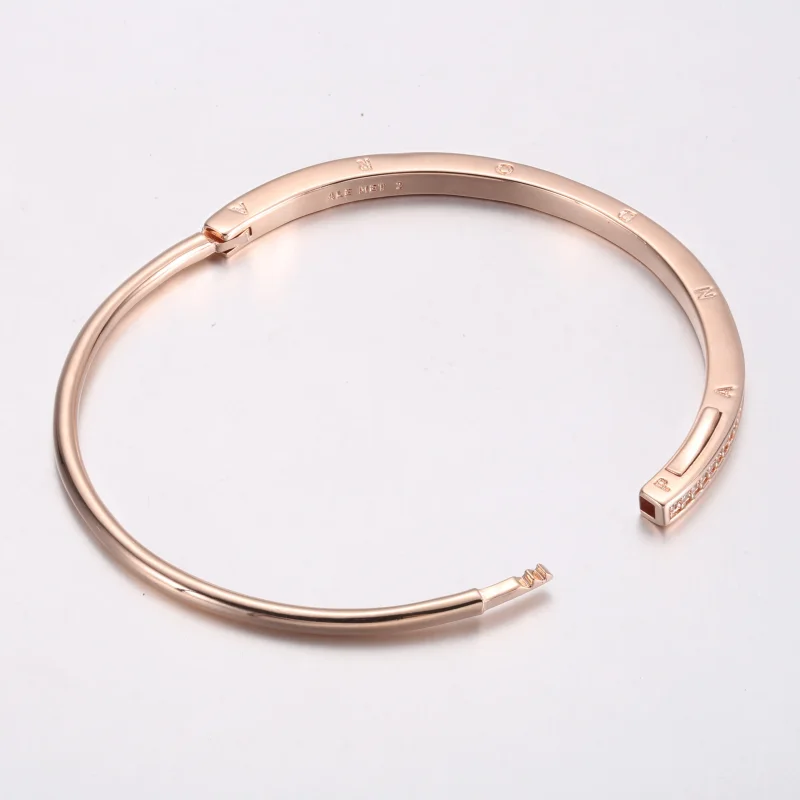 (imagine pentru) Brățară fixă pavé I-D Pandora Signature - 582313C01 - Vizualizare 3
