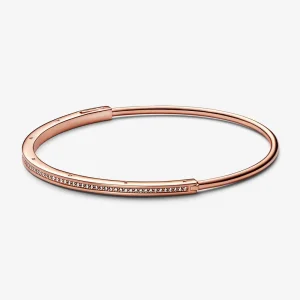 (imagine pentru) Brățară fixă pavé I-D Pandora Signature - 582313C01