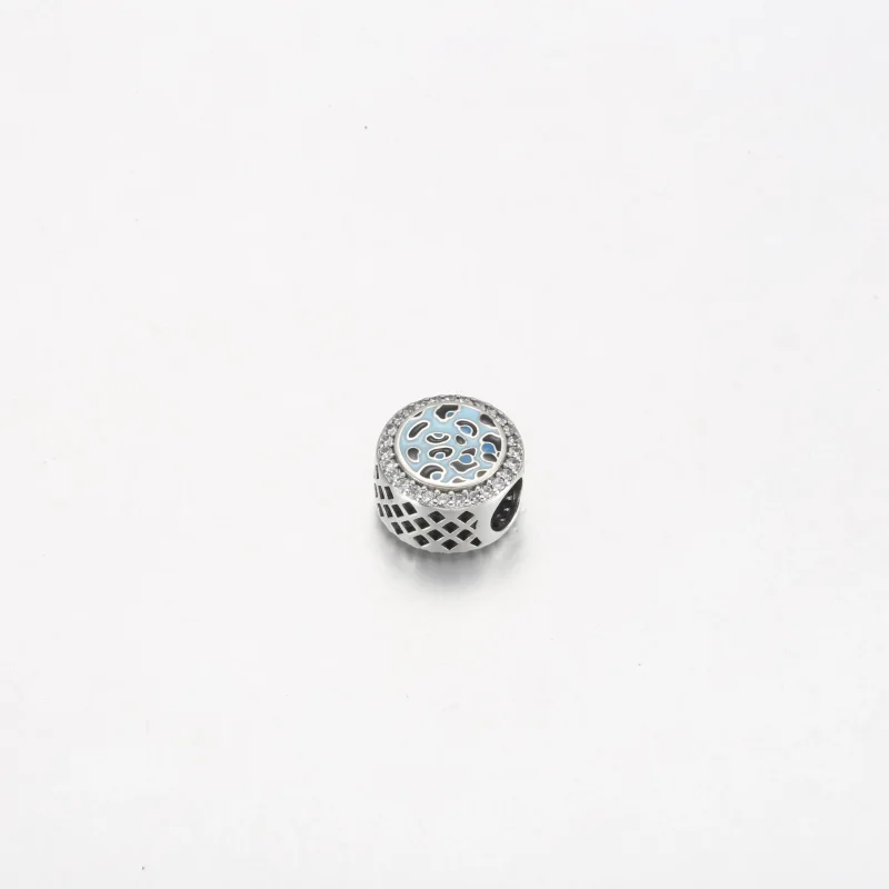 (imagine pentru) Charm din argint sterling cu imprimeu leopard albastru - 792016CZ_E024 - Vizualizare 2