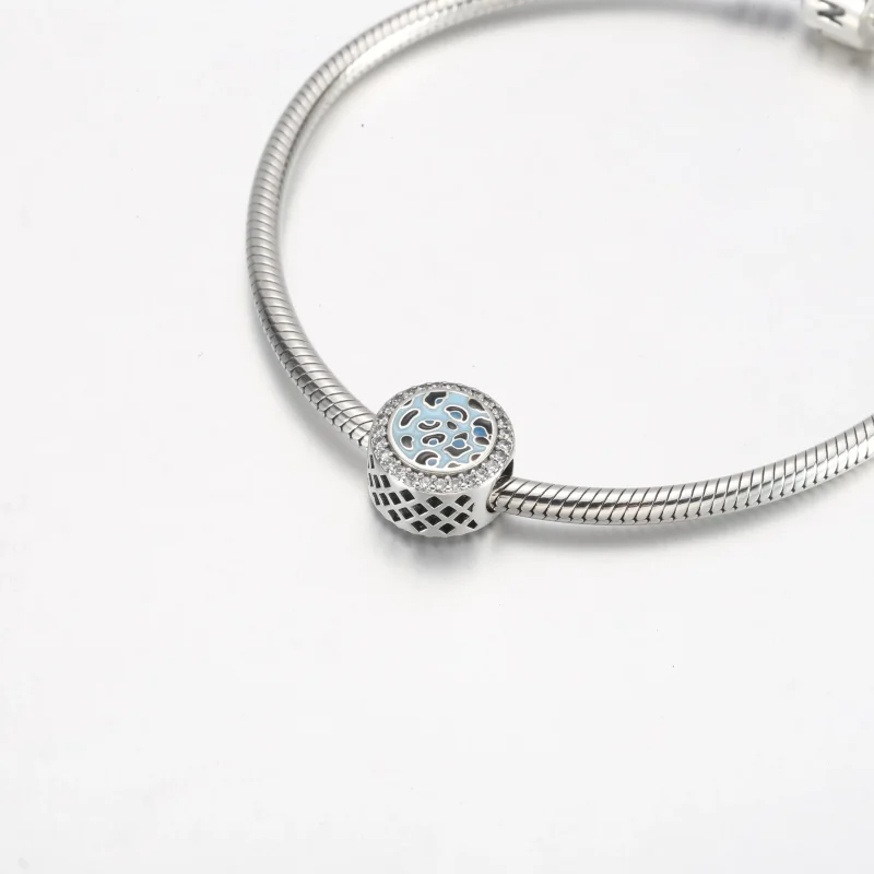 (imagine pentru) Charm din argint sterling cu imprimeu leopard albastru - 792016CZ_E024 - Vizualizare 5