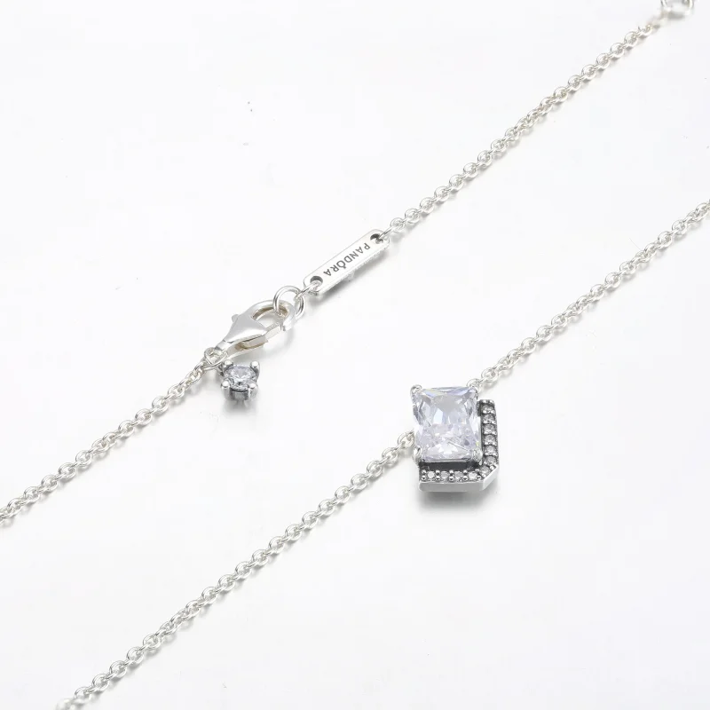 (imagine pentru) Colier dreptunghiular Sparkling Halo Collier - 392388C01 - Vizualizare 5