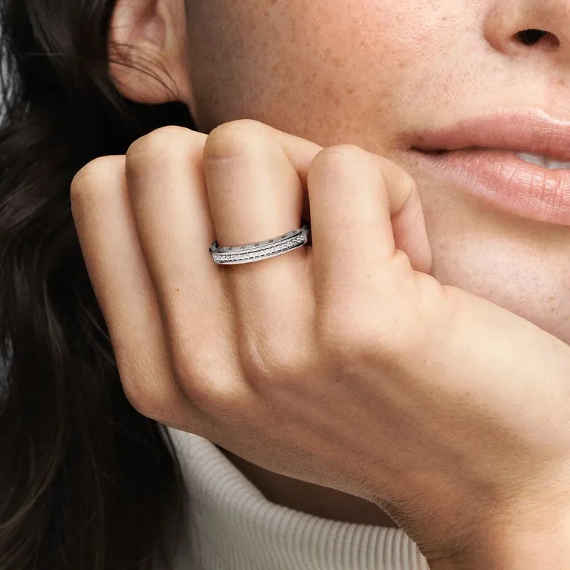 (imagine pentru) Inel Pandora Signature ID Pavé - 192283C01 - Vizualizare 6