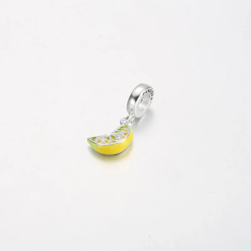 (imagine pentru) Lemon Slice Sparkling Fruit Dangle Charm - 791696C01 - Vizualizare 2