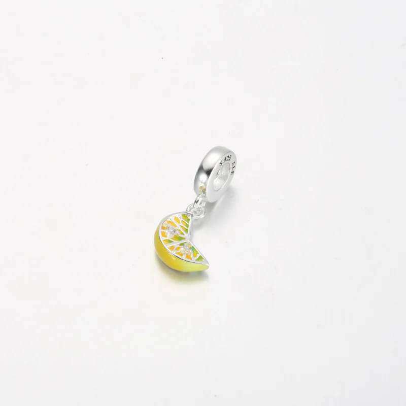 (imagine pentru) Lemon Slice Sparkling Fruit Dangle Charm - 791696C01 - Vizualizare 3