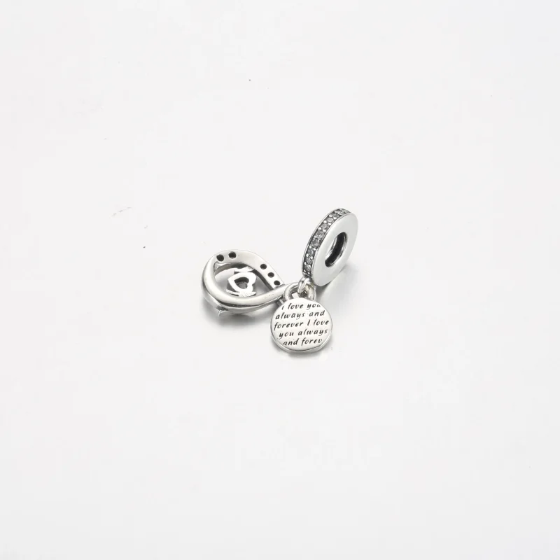 (imagine pentru) Talisman de tip pandantiv dublu infinit Mum tip pavé - 791468C01 - Vizualizare 3